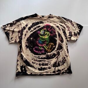 Disney Mickey Mouse Neon Graphic T-Shirt – Size Medium